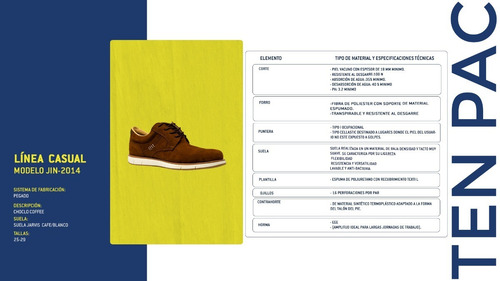 Imagen 6 de 6 de Calzado Ten-pac Choclo Casual Coffee Color Café