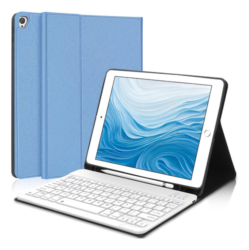 Funda De Teclado Para iPad De 9ª/8ª/7ª Generación De 10.2 Pu