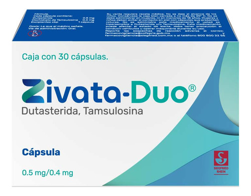 Zivata Duo 0.5 Mg / 0.4 Mg - Caja Con 30 Cápsulas