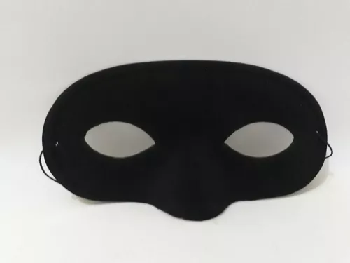 Antifaz Negro Afelpado Ideal Disfraz Zorro X 12u