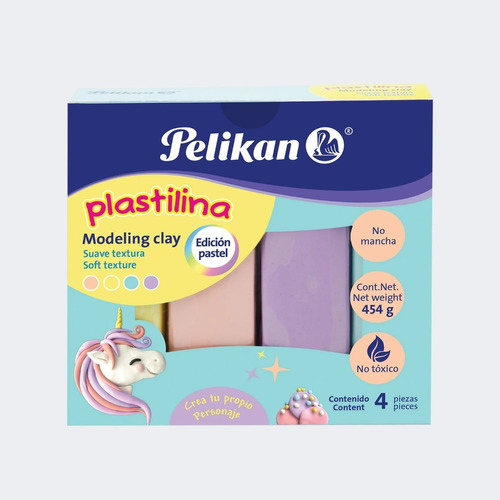 Plastilina Pastel X4und Pelikan