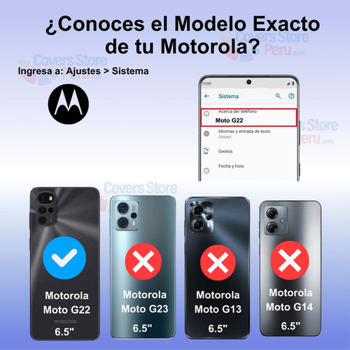 Funda Case For Motorola Moto G22 Flip Cover Azul Antishock