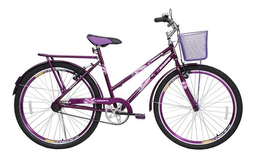 Bicicleta  de passeio Cairu Genova aro 26 freios v-brakes cor roxo com descanso lateral