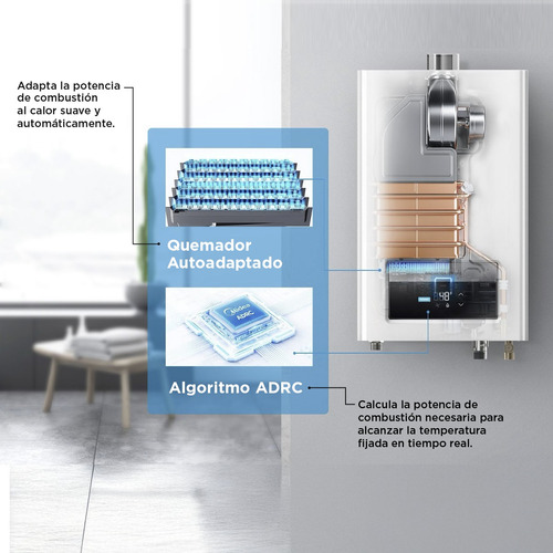 Calefont 10 Litros Tiro Forzado Gas Licuado Midea