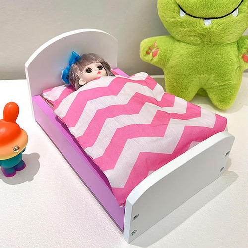 1/12 Scale Dollhouse Bed Miniature Furniture For Violet