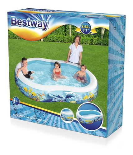 Alberca Inflable Bestway Mod 54118 Estampado Marino
