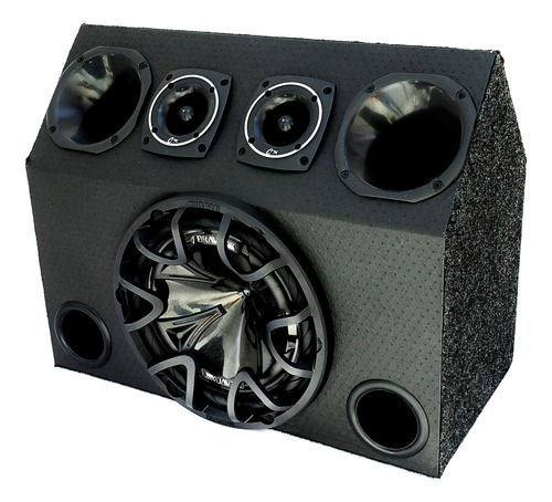 Caixa Trio Completa Sub 12 Bravox + Modulo Taramps Tl 1500