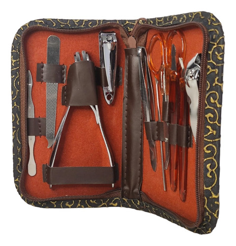 Estuche Kit Cortador Uñas Tijeras Limpieza Personal Portátil