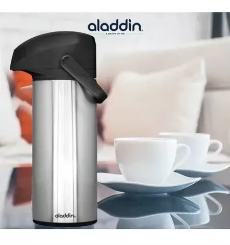 Garrafa Térmica Para Café Agua Suco Aladdin Platinun Inox 1 Litro Pressão 2  Unidades Original