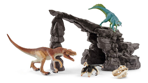 Schleich Dinosaurs - Juego De Dinosaurios Con Cueva (7 Pieza