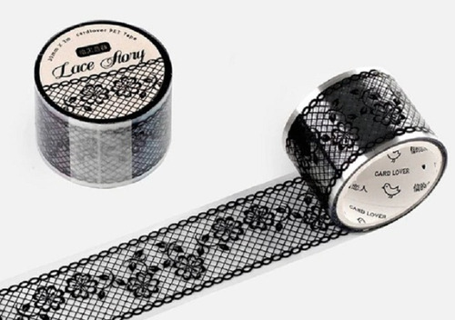 Washi Tape Cinta Decorativa Pet Encaje Scrapbooking Collages