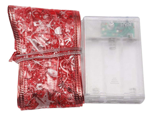 6 Luces De Cinta Navideñas, Luces Para 2m 20 Rojo Claro