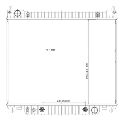 Radiador Para Agua Ford Club Wagon 97-02 Polar