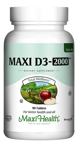 Vitamina D3 50mcg Maxi Health - Un - Unidad A $2313
