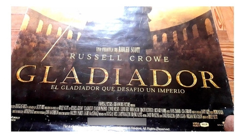 Poster Original Gladiador Russell Crowe Película Vhs 2001