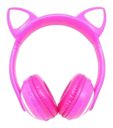 Fone De Ouvido Bluetooth Gatinho Exbom - Rosa