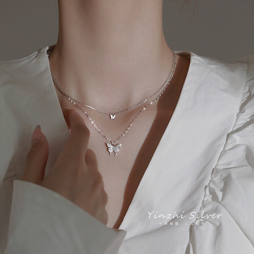 Collar Con Cadena De Clavícula Para Mujer, Diseño De Nicho L