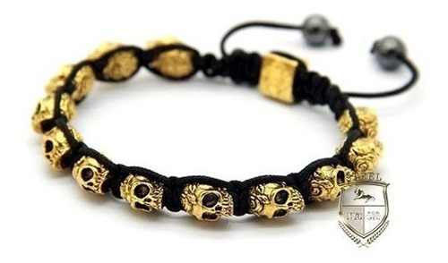 Brazalete Pulsera Hombre Calavera Cruz Nyc Calacas