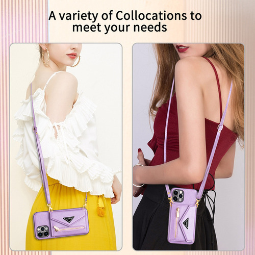 Funda De Piel Para iPhone Funda Tipo Cartera Con Correa