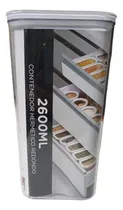 Comprar Recipiente Hermético Rectangular Contenedor 2600 Ml Transp.
