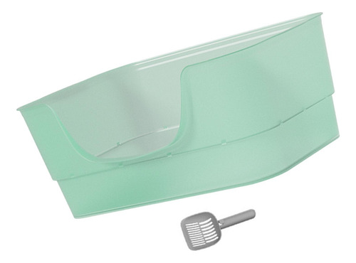 Bandeja De Arena Para Gatos Con Parte Abierta, Gran Verde