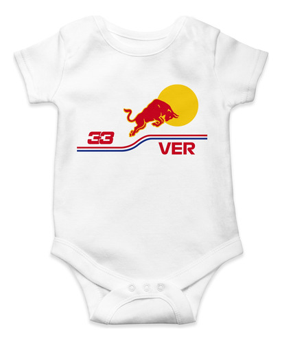 Body Para Bebé Formula 1 Max Verstappen Logo Ver 33