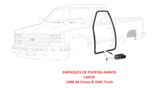 Kit Empaques-puertas 1988-98 Chevy & Gmc Truck,izq.derec