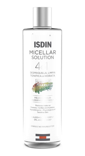 Agua Micelar Desmaquillante Micellar Solution Isdin 4 En 1