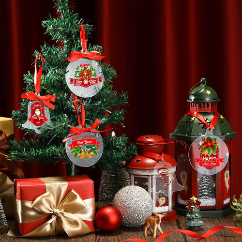 Civaner 30 Pcs Adornos Acrílicos De Navidad Adornos Acrílico