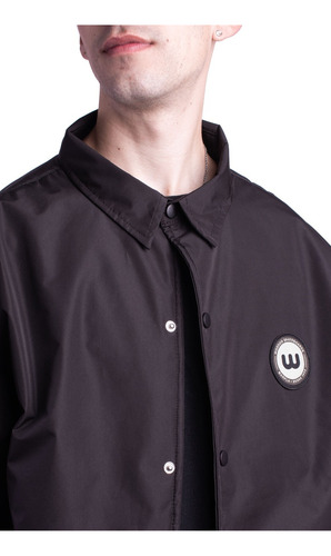Imagen 5 de 8 de Campera Woodoo Coach Jacket Marplatizada - Negro