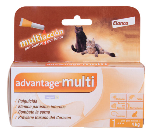 Advantage Gato 0.4 Ml: Pipeta Para Sarna, Máx. 4 Kg