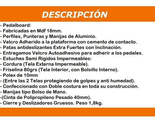 Imagen 2 de 10 de Estuche Para Pedales Pedalboard Argentina 45 X26 Cuotas