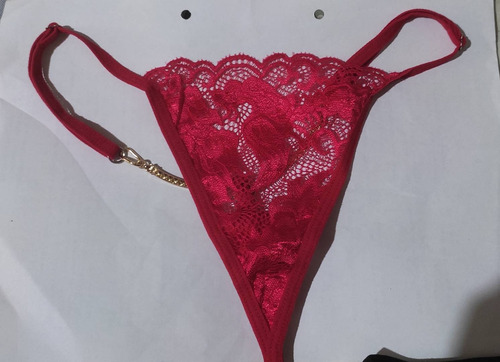 Set X 3 Tangas De Encaje Pedrería,mujer