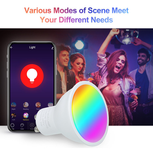 Bombilla Inteligente De 5 W, Wi-fi, Modo Dual, Blanca Y Rgb,