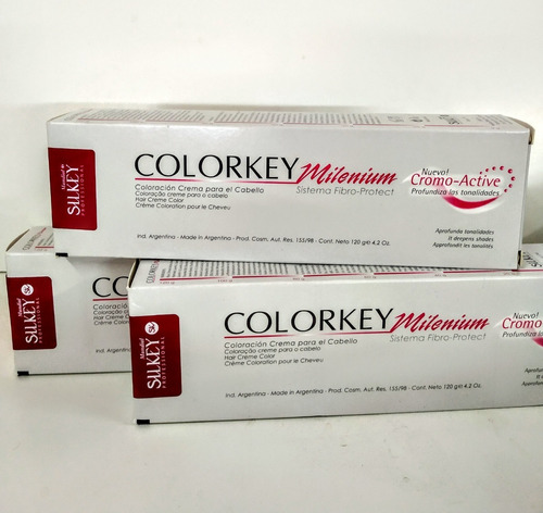 25 Tintura Silkey Milenium  Colorkey 120g Profesional 25unid