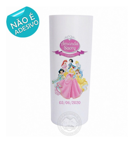 Imagem 3 de 3 de 20 Copo Long Drink Personalizado Princesas Disney