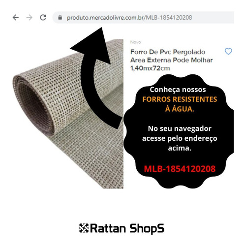 Forro Para Pergolado De Palha Natural 30x0,90 (27m²)