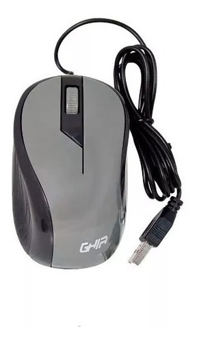 Mouse Alambrico Ghia Color Gris 1200 Dpi