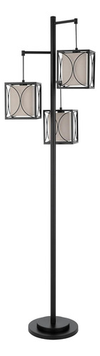 60w X 3 Linterna Lámpara De Pie De Metal Con Pantallas De Te