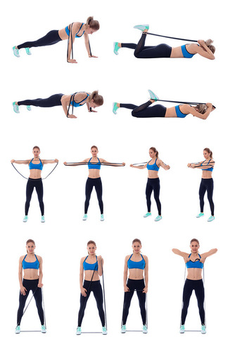 Juego De Bandas De Látex Resistance Band Home Gym Assistance