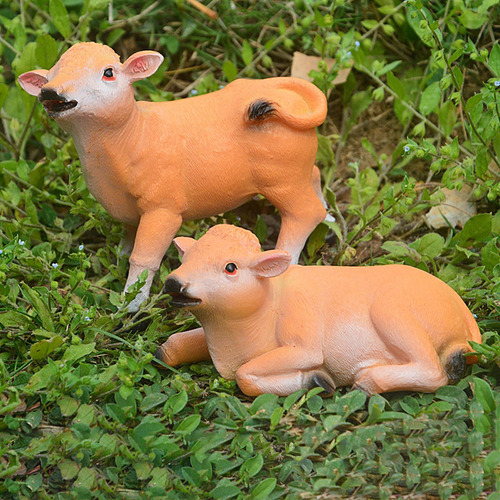 1 Par De Estatuillas De Resina De Doble Pequeña