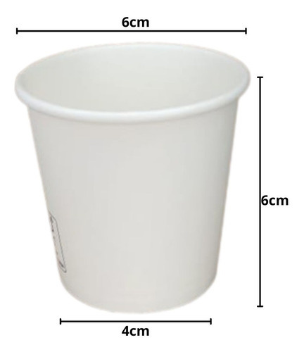 Taza de papel biodegradable para café espresso 110 ml con 100 piezas