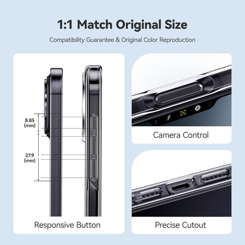 Capa Casekoo Para iPhone 16 Pro Max Cristalina, [100% U...
