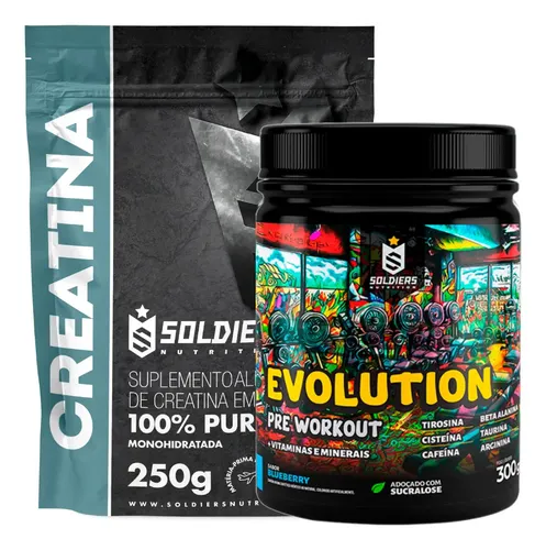 Kit: Creatina 250g + Evolution 300g - Soldiers Nutrition