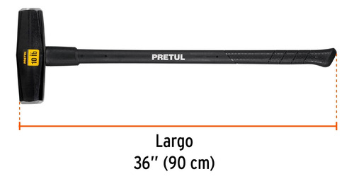 Marro Tipo Nevada 36' X 10 Lb Mango Madera Pretul 22206