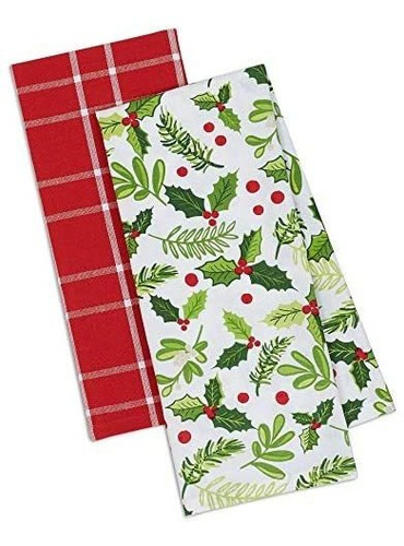 Imagen 1 de 7 de Dii Dishtowel De Navidad Decorativo De Gran Tamaño, De 2, R