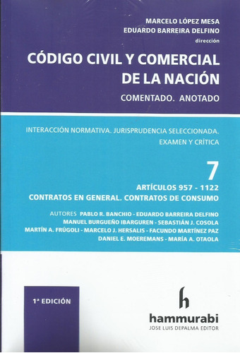 Código Civil Y Comercial 7 López Mesa 