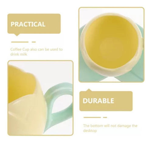 Mini Tulipán Taza Y Plato Set Para Chica Con Cuchara