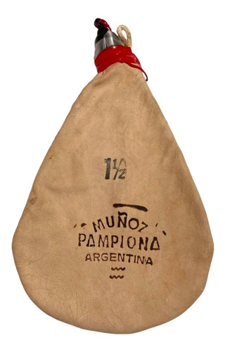 Bota De Vino Munoz Pamplona De Cuero De 1 1/2 Litros