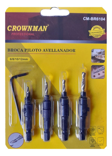 Brocas Avellanador. 6, 8, 10, 12mm